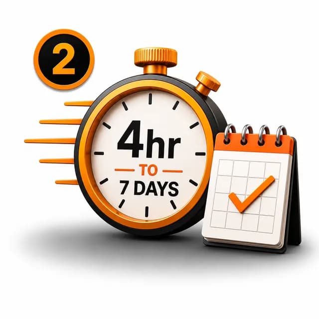 Sold in 4 hours – 7 days